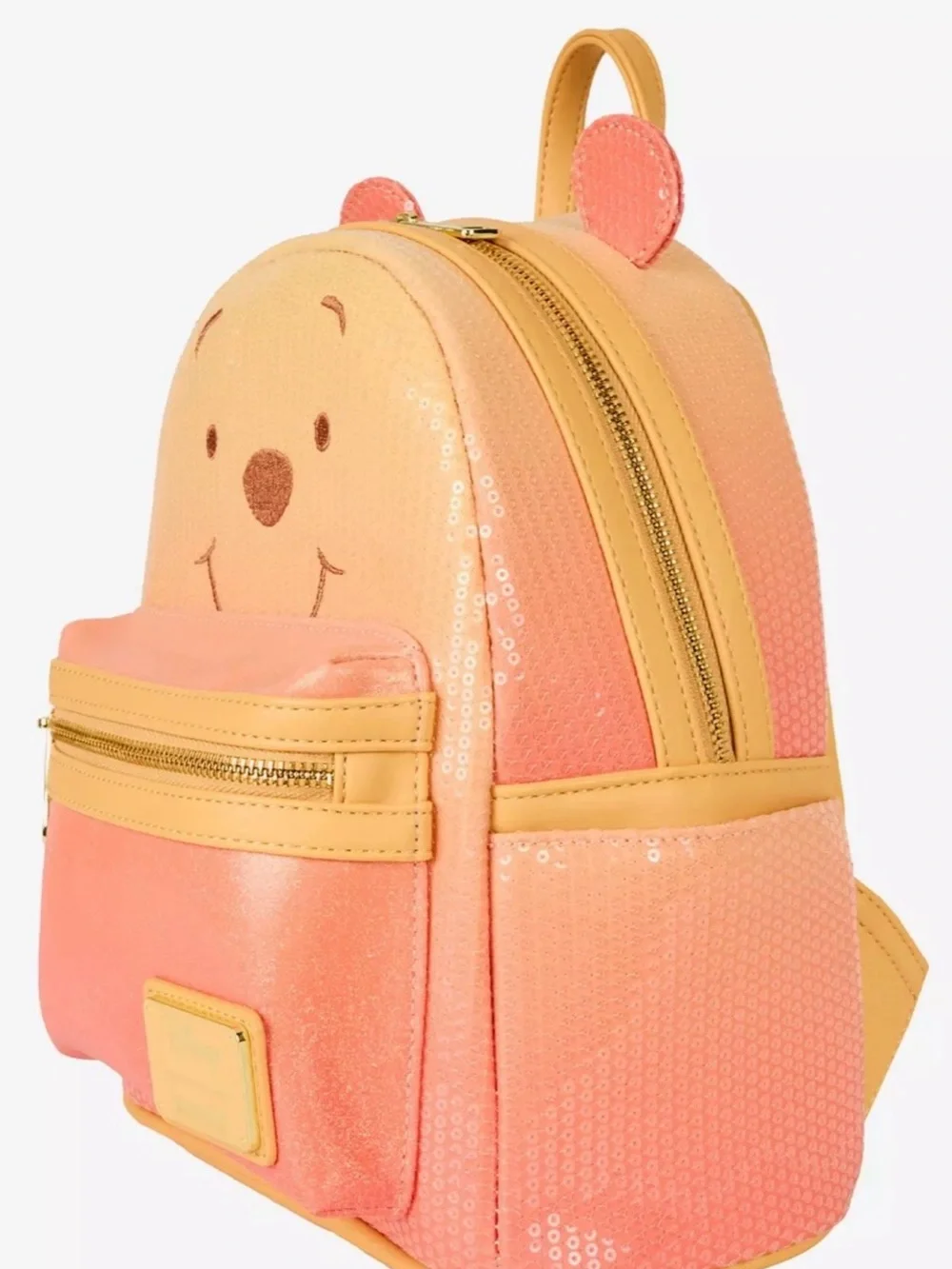 NWT Loungefly Disney Winnie the Pook Sequin Glitter Mini Backpack